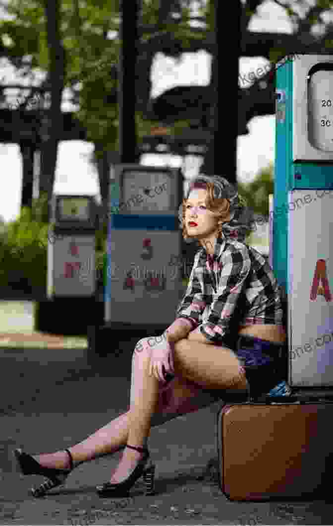 A Black And White Photograph Of A Woman Sitting On A Bench At A Gas Station, Her Head In Her Hands Pump Six And Other Stories