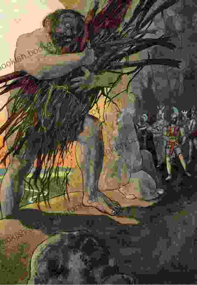 A Depiction Of Odysseus And His Companions Encountering The Cyclops Polyphemus In The Land Of The Cyclops In The Land Of The Cyclops