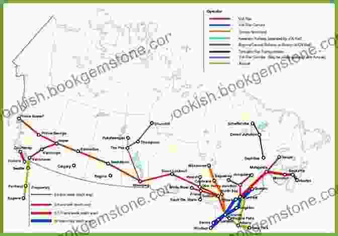 A Map Of Canada Showing The Rail Journey Route The Last Passenger Train: A Rail Journey Across Canada