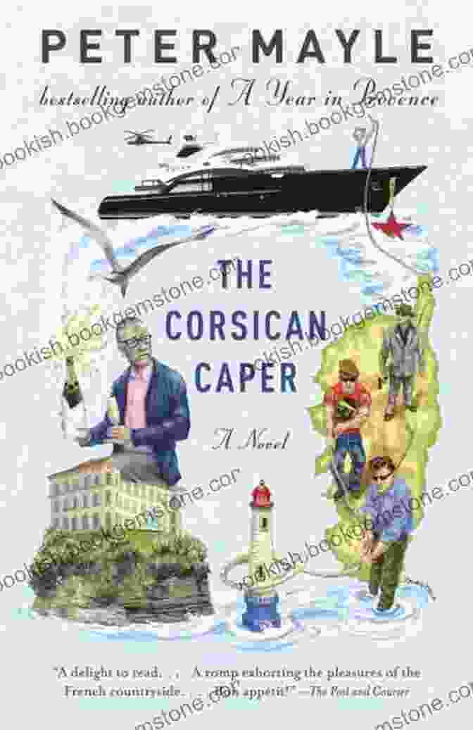 The Corsican Caper Novel By Sam Levitt, Featuring A Vintage Illustration Of A Man In A Fedora And A Woman In A Red Dress On A Beach, With The Mediterranean Sea In The Background The Corsican Caper: A Novel (Sam Levitt Capers 3)