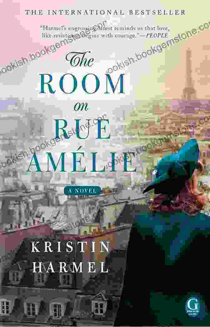 The Room On Rue Amelie Book Cover Featuring A Woman Standing In Front Of A Vintage Parisian Hotel The Room On Rue Amelie